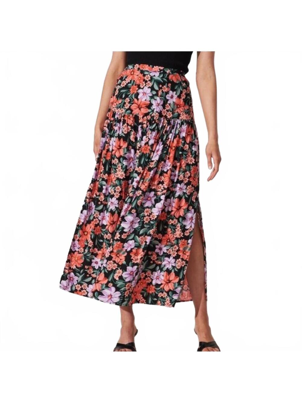 Anthropologie Abel The Label Floral Midi Skirt - Boho Cottagecore - Size Small